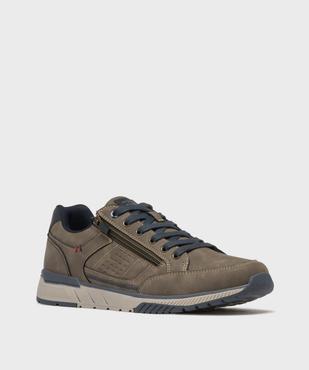 Baskets basses de ville à lacets et zip homme - Urban Steps vue2 - URBAN STEPS - GEMO