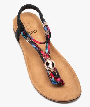 Sandales femme à entre-doigts et fines brides foulard vue5 - VALENTINA BALDA - GEMO