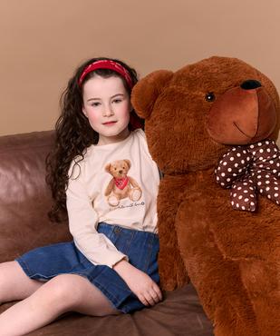 Tee-shirt manches longues avec motif nounours fille - LuluCastagnette vue5 - LULU CASTAGNETTE GEMO FOR GOOD - GEMO