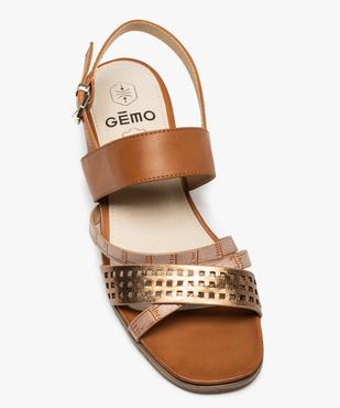 Sandales femme à brides fantaisie ajourées vue5 - GEMO (CASUAL) - GEMO