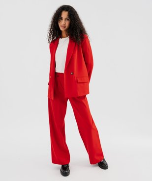 Pantalon de tailleur large en maille extensible femme vue4 - GEMO(FEMME PAP) - GEMO
