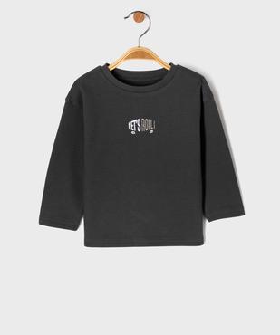 Tee-shirt manches longues en maille texturée bébé garçon vue1 - GEMO 4G BEBE - GEMO