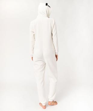 Combinaison pyjama en maille peluche imprimée panda femme vue4 - GEMO(HOMWR FEM) - GEMO