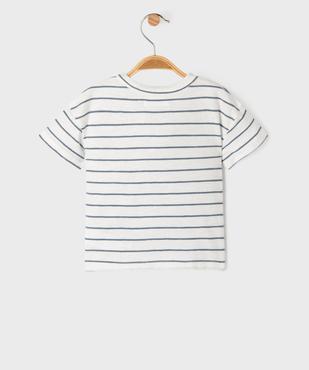 Tee-shirt manches courtes à rayures bébé garçon  vue3 - GEMO 4G BEBE - GEMO