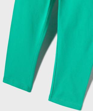 Legging court en coton stretch fille vue2 - GEMO 4G FILLE - GEMO