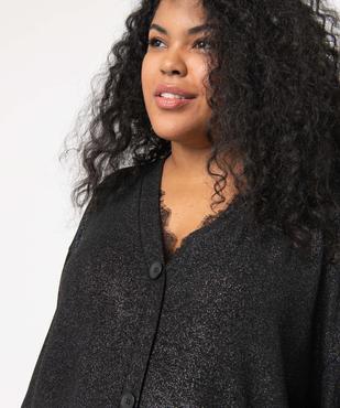 Gilet femme grande taille pailletée à gros boutons vue2 - GEMO (G TAILLE) - GEMO