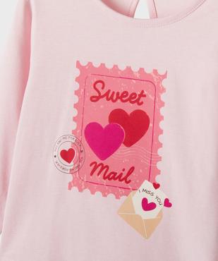 Tee-shirt manches longues avec motif fun bébé fille vue2 - GEMO 4G BEBE - GEMO