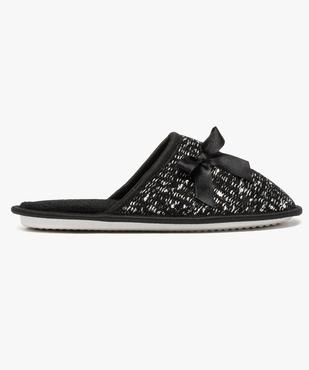 Mules plates avec noeud et sequins vue1 - GEMO(HOMWR FEM) - GEMO