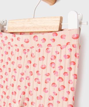 Pantalon flare en maille côtelée bébé fille vue2 - GEMO 4G BEBE - GEMO