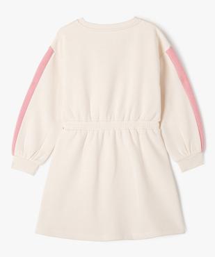 Robe sweat avec taille élastique fille vue3 - GEMO 4G FILLE - GEMO