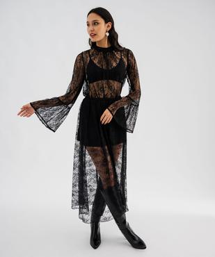 Blouse manches longues en dentelle transparente femme vue6 - GEMO(FEMME PAP) - GEMO
