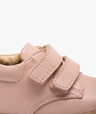 Baskets premiers pas bébé fille dessus en cuir uni - NA! vue7 - NA! - GEMO