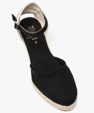 Sandales femme en toile et talon compensé en corde vue5 - GEMO(URBAIN) - GEMO