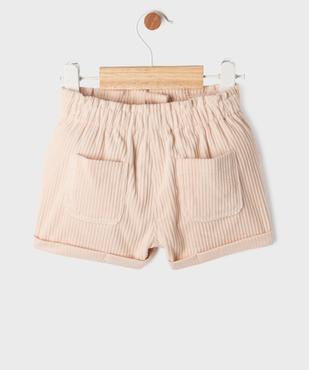 Ensemble 2 pièces short en velours + collant épais bébé fille vue4 - GEMO(BEBE DEBT) - GEMO