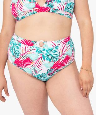 Bas de maillot de bain femme grande taille imprimé feuillage vue1 - GEMO (PLAGE) - GEMO