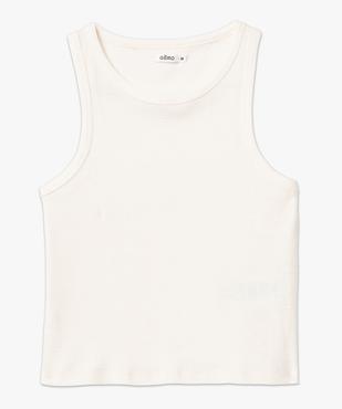 Débardeur femme en maille côtelée à larges emmanchures vue4 - GEMO(FEMME PAP) - GEMO