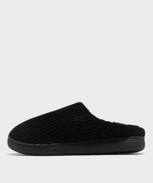 Chaussons mules en velours côtelé à doublure fourrée homme vue3 - GEMO(HOMWR HOM) - GEMO
