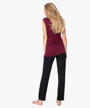 Pyjama de grossesse et d'allaitement taille haute et cache-cœur vue3 - GEMO (MATER) - GEMO