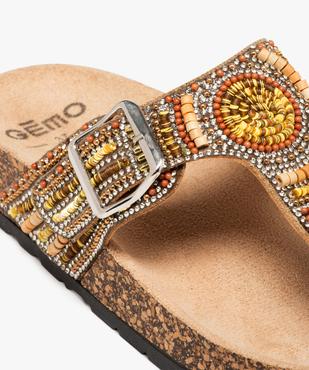 Mules femme plates perles fantaisie à entre-doigts  vue6 - GEMO (CASUAL) - GEMO