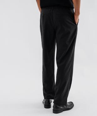 Pantalon en flanelle extensible à taille élastiquée homme vue3 - GEMO (HOMME) - GEMO