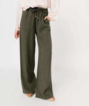 Pantalon large en Lyocell femme vue1 - GEMO 4G FEMME - GEMO