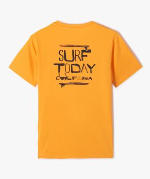 Tee-shirt garçon à manches courtes imprimé streetwear vue3 - GEMO (JUNIOR) - GEMO