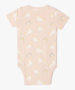 Body manches courtes à col US en coton bébé (lot de 3) vue4 - GEMO 4G BEBE - GEMO