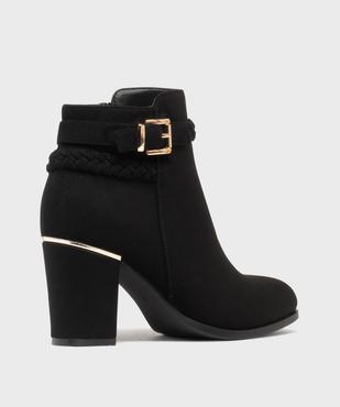 Boots en suédine à talon haut et fermeture zippée femme vue4 - VALENTINA BALDANO GEMO FORGOOD - GEMO