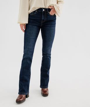Jean bootcut en denim extensible délavé femme vue1 - GEMO 4G FEMME - GEMO