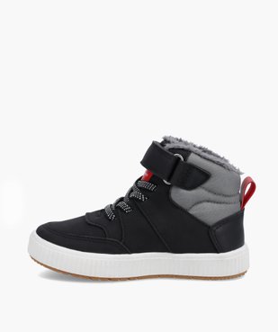 Boots fourrées garçon bicolores style baskets mid-cut vue3 - GEMO 4G GARCON - GEMO