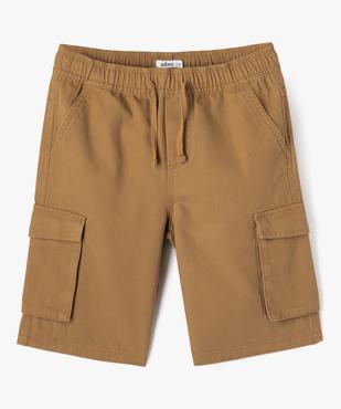 Bermuda cargo regular en coton avec taille ajustable garçon vue1 - GEMO (JUNIOR) - GEMO