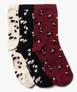 Chaussettes tige haute à motifs pailletés femme (lot de 3) vue1 - GEMO(HOMWR FEM) - GEMO