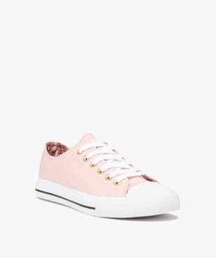 Baskets femme en toile unie et bout renforcé vue2 - GEMO 4G FEMME - GEMO