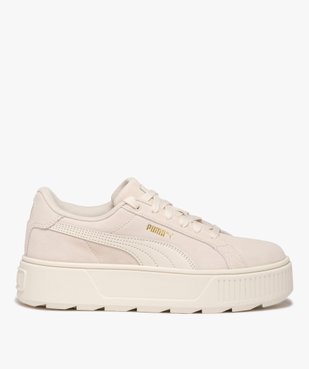 Baskets femme unies en cuir suédé avec semelle épaisse - Puma vue1 - PUMA - GEMO