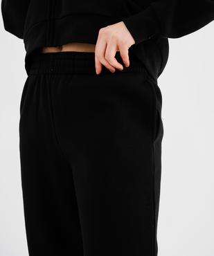 Pantalon de jogging en molleton uni à taille élastiquée femme vue2 - GEMO 4G FEMME - GEMO