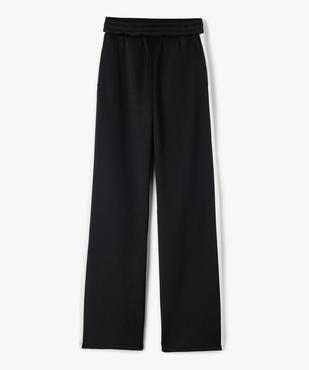 Pantalon de jogging large avec bandes contrastantes fille vue1 - GEMO (JUNIOR) - GEMO