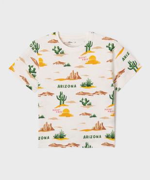 Tee-shirt manches courtes à motif désert garçon vue1 - GEMO (ENFANT) - GEMO