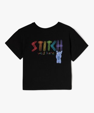 Tee-shirt manches courtes motif Stitch fille - Disney vue3 - LILO & STITCH - GEMO