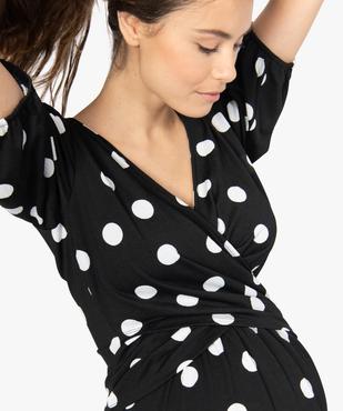 Robe de grossesse imprimée avec décolleté cache-cœur vue2 - GEMO (MATER) - GEMO