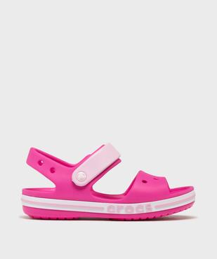 Sandales de plage fermeture scratch fille - Crocs vue1 - CROCS - GEMO
