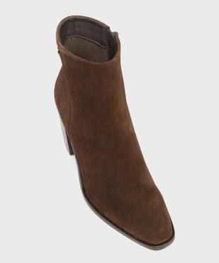 Boots en cuir à talon femme - LuluCastagnette vue5 - LULUCASTAGNETTE - GEMO