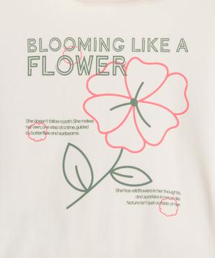 Sweat zippé à capuche imprimé devant et dos fille vue4 - GEMO 4G FILLE - GEMO