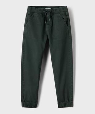 Pantalon jogger avec taille élastique ajustable garçon vue1 - GEMO (ENFANT) - GEMO