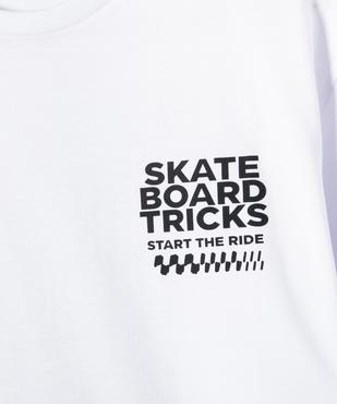 Tee-shirt à manches courtes à motif skate garçon vue2 - GEMO (JUNIOR) - GEMO