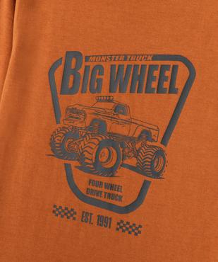 Tee-shirt manches longues motif camion garçon vue2 - GEMO 4G GARCON - GEMO