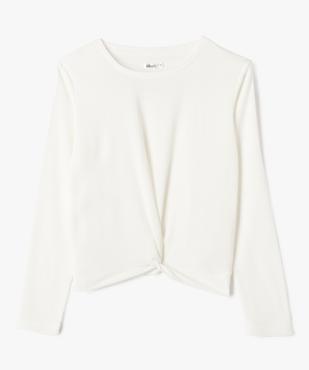 Tee-shirt manches longues effet noué fille vue1 - GEMO 4G FILLE - GEMO
