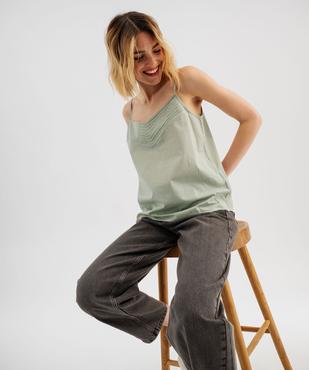 Débardeur à fines bretelles en coton femme vue1 - GEMO(FEMME PAP) - GEMO