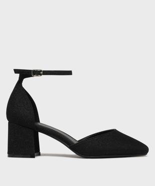 Escarpins pailletés à talon large et bout pointu femme - Valentina Baldano vue1 - VALENTINA BALDA - GEMO