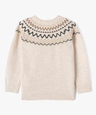 Pull en maille jacquard garçon vue4 - GEMO (ENFANT) - GEMO