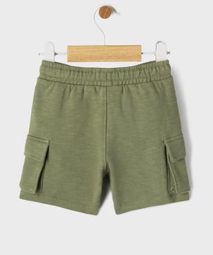 Short uni avec poches cargo bébé garçon vue3 - GEMO(BEBE DEBT) - GEMO